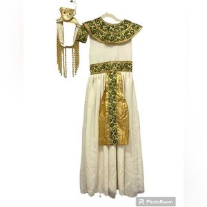 Costume kids Cleopatra full lined tunic sequin details size M plus accessories